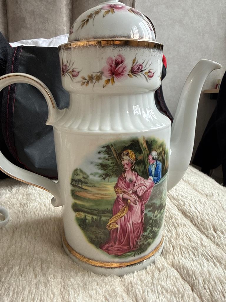 Porseleinen koffiepot/chocoladekan Royal Schwabap, Antiek en Kunst, Ophalen of Verzenden