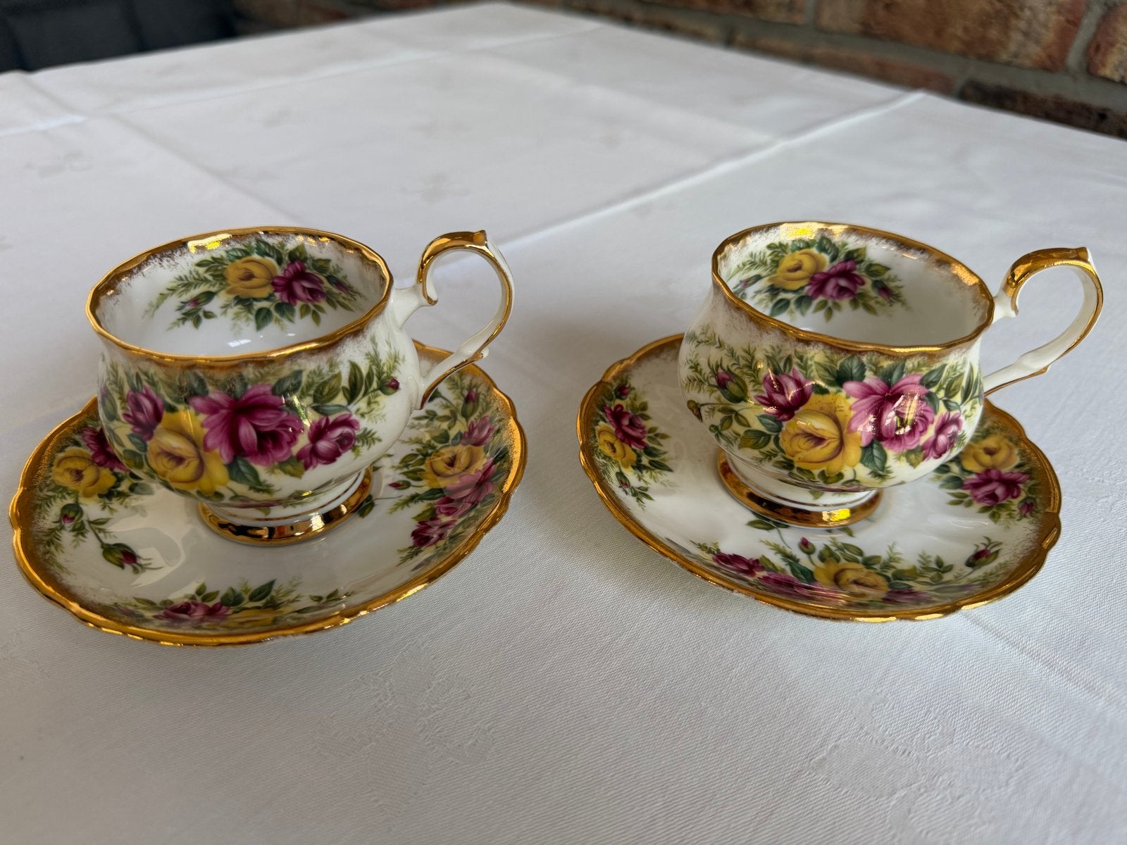 2 Royal Windsor Rose Pendant kop en schotel, Ophalen
