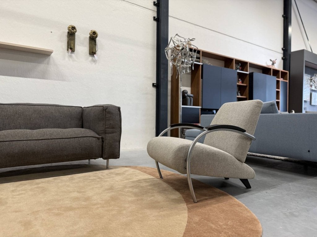 Nieuw Gelderland 5470 Lotus Fauteuil grijs moss Design stoel, Huis en Inrichting, Fauteuils, Nieuw, Ophalen of Verzenden, Gelderland
