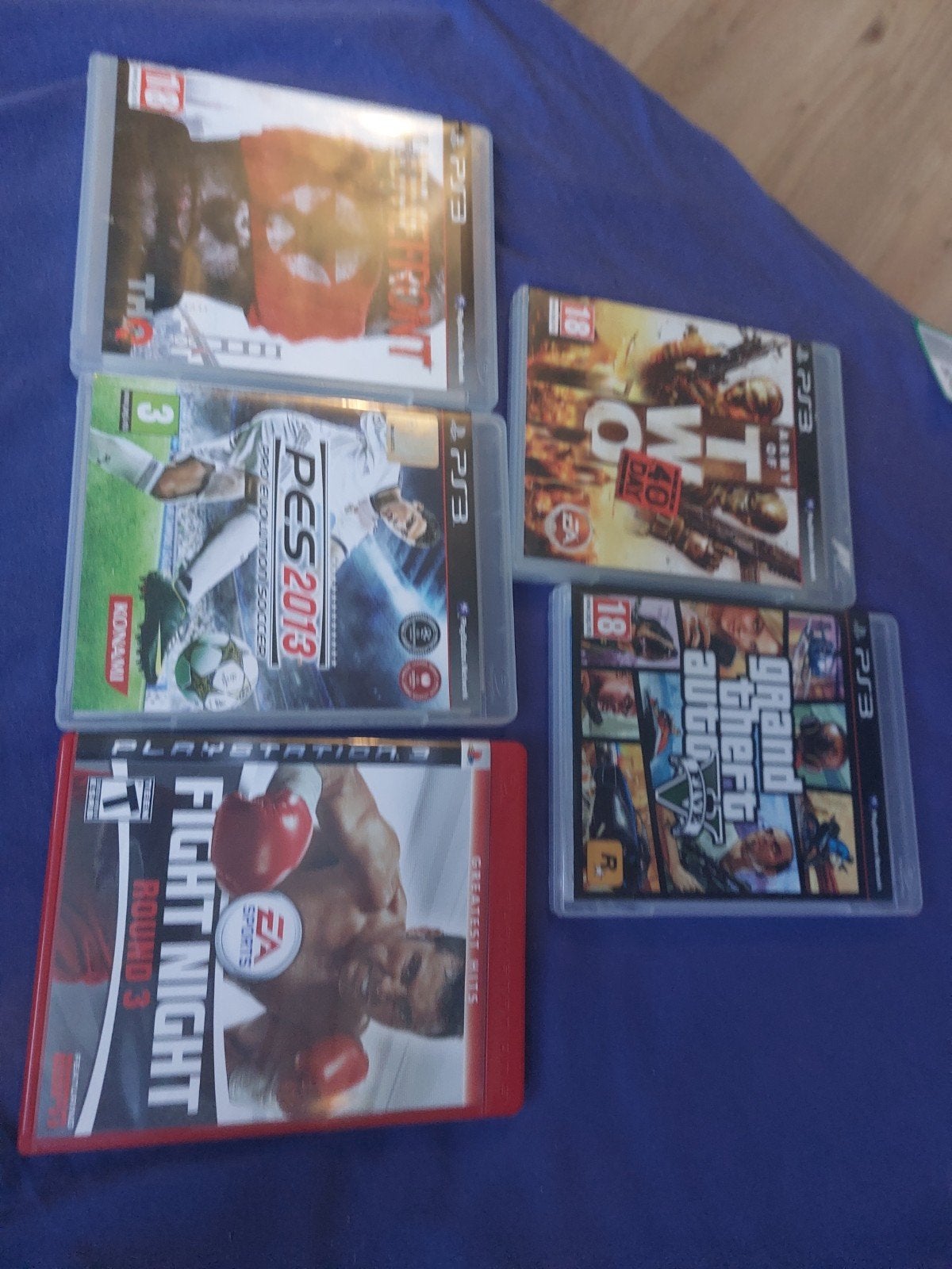 PS3 Games Bundel: GTA V, Fight Night, PES 2013 en meer, Online, Gebruikt, Vanaf 18 jaar, Overige genres