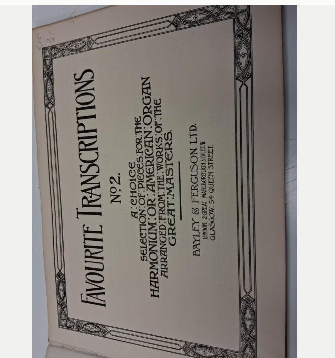 Favourite Transcriptions No. 2 - Harmonium/American Organ