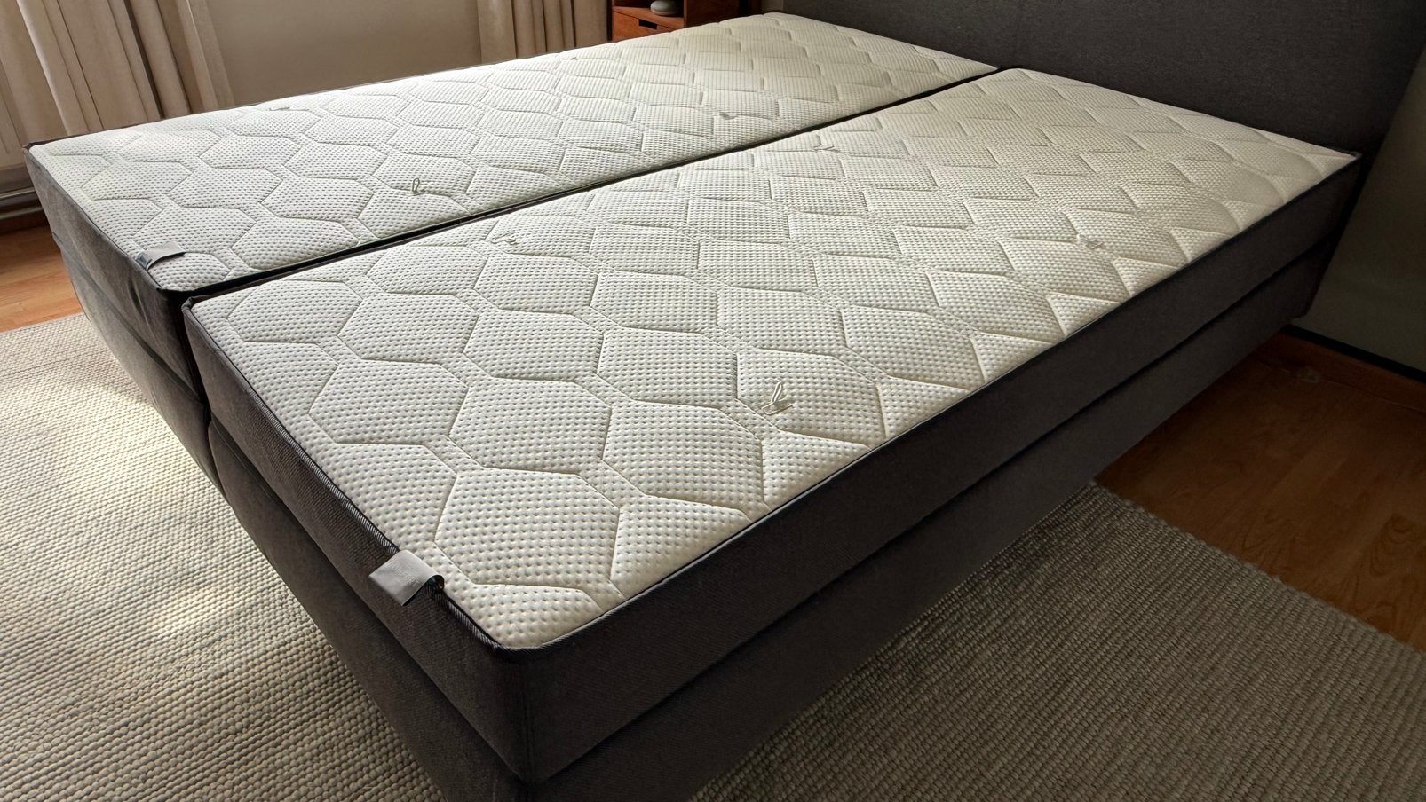2x Auping Comfort Firm matras 90x220 – z.g.a.n., Ophalen, 90 cm, Eenpersoons, Zo goed als nieuw