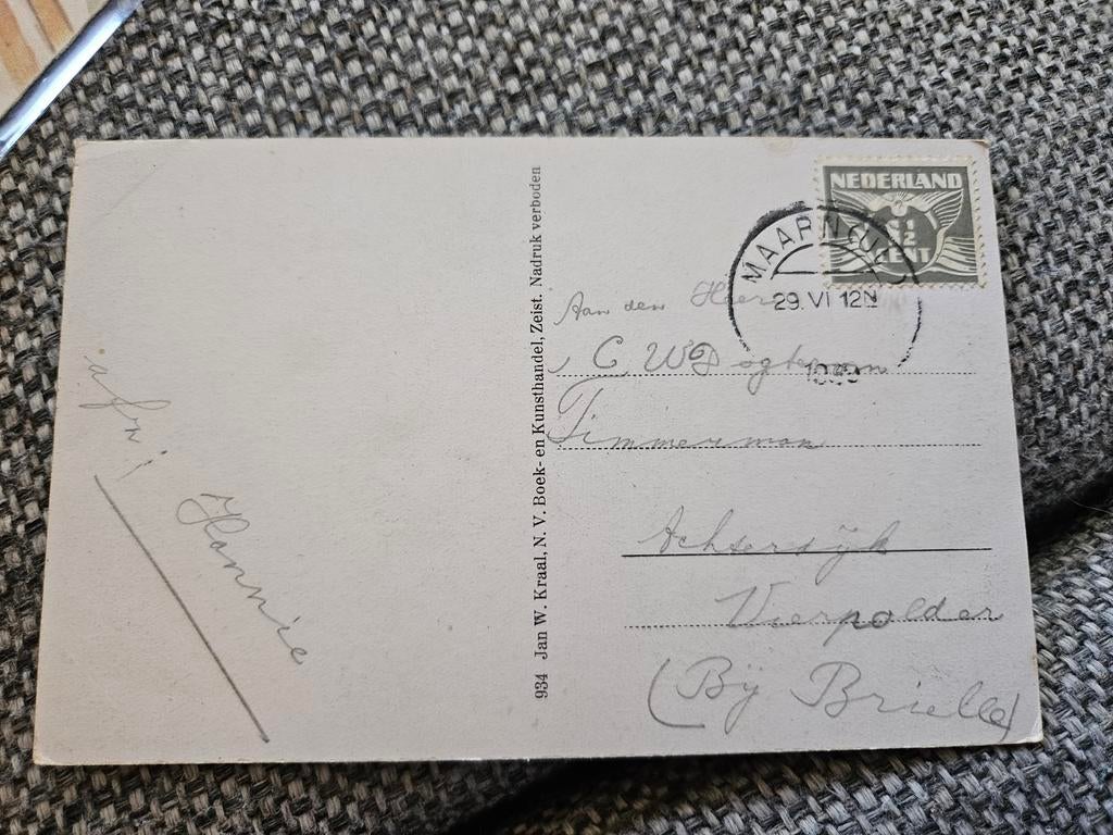 Vierpolders oud adres 1939, Ophalen of Verzenden, Voor 1920, Gelopen, Utrecht