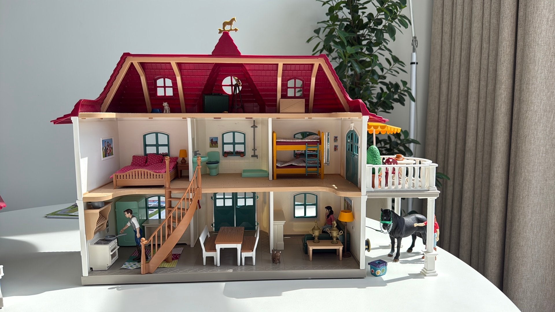 Schleich set 42551 42467 42592 paarden, huis en restaurant, Ophalen, Zo goed als nieuw, Jongen of Meisje