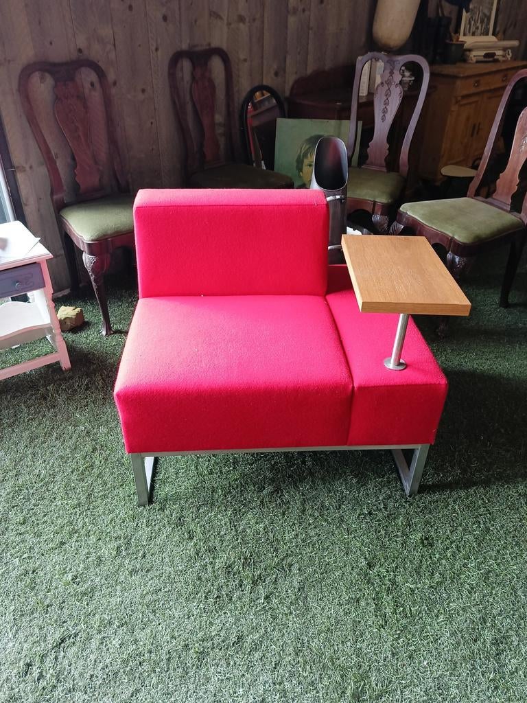 Casala Palau Bricks design fauteuil met slede-onderstel, Gebruikt, 75 tot 100 cm, Ophalen of Verzenden, Stof