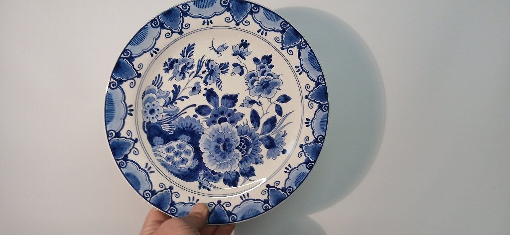 Groot Bord Porselein Royal Delfts Blauw de Porceleyne Fles 4, Ophalen of Verzenden