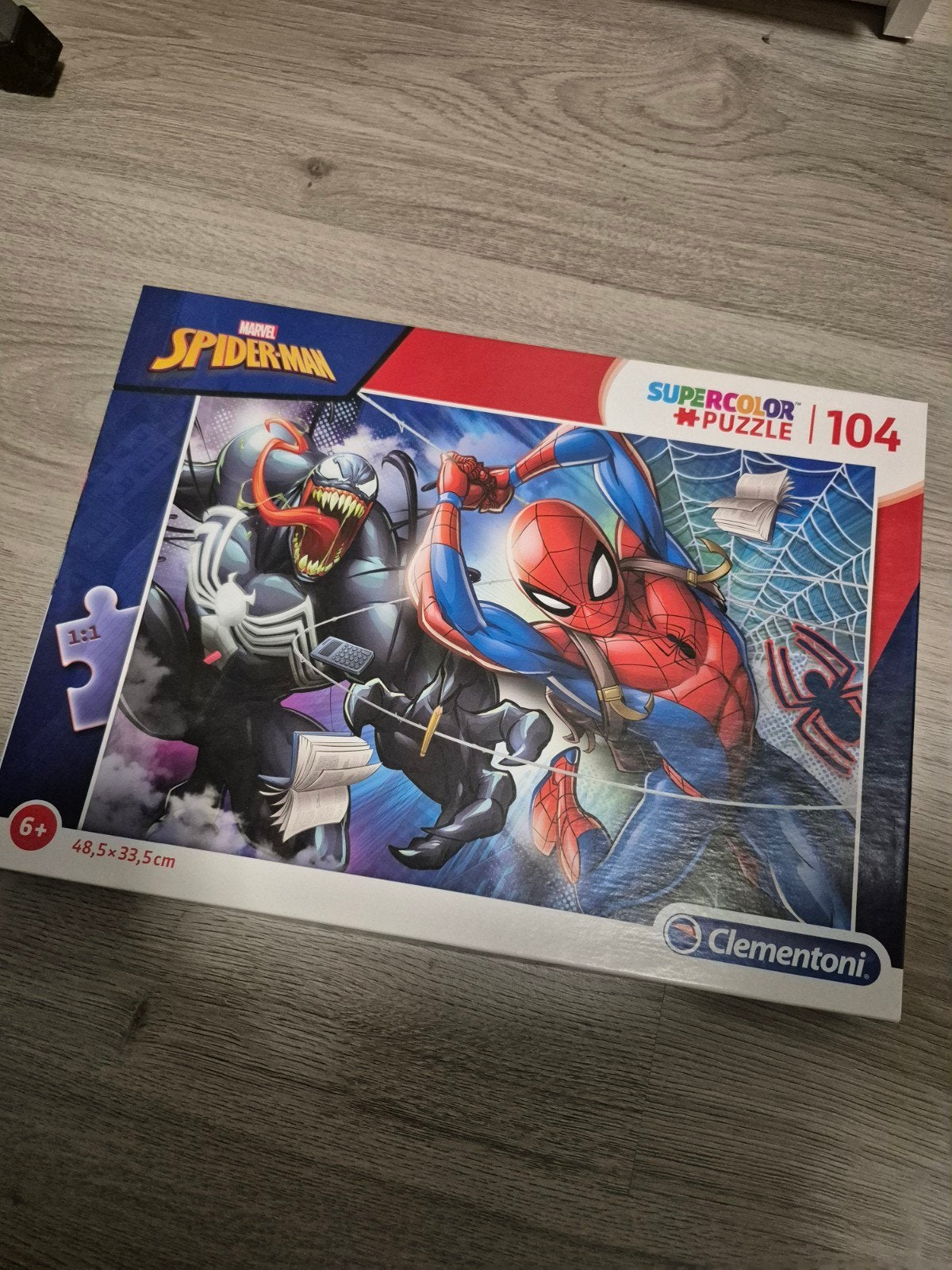 Marvel Spiderman puzzel 104 stukjes, Ophalen, Meer dan 50 stukjes, 6 jaar of ouder