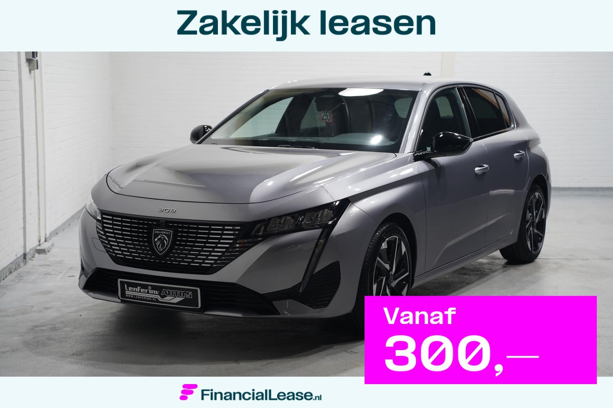 Peugeot 308 1.5 BlueHDi 130 pk Allure Aut. Stoel-/voorruitve, Stof, 4 cilinders, Bedrijf, Diesel