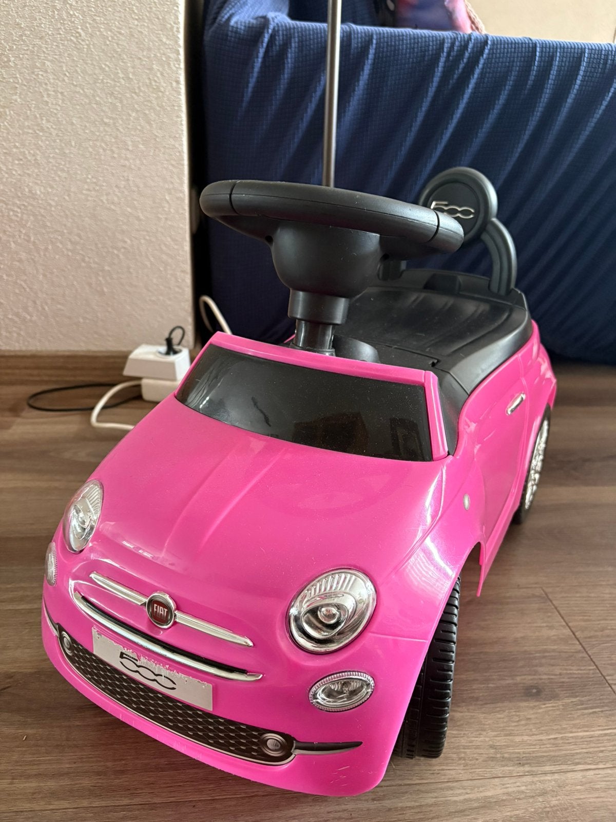 Roze Fiat 500 Loopauto voor Kinderen, Ophalen, Zo goed als nieuw, Loopvoertuig