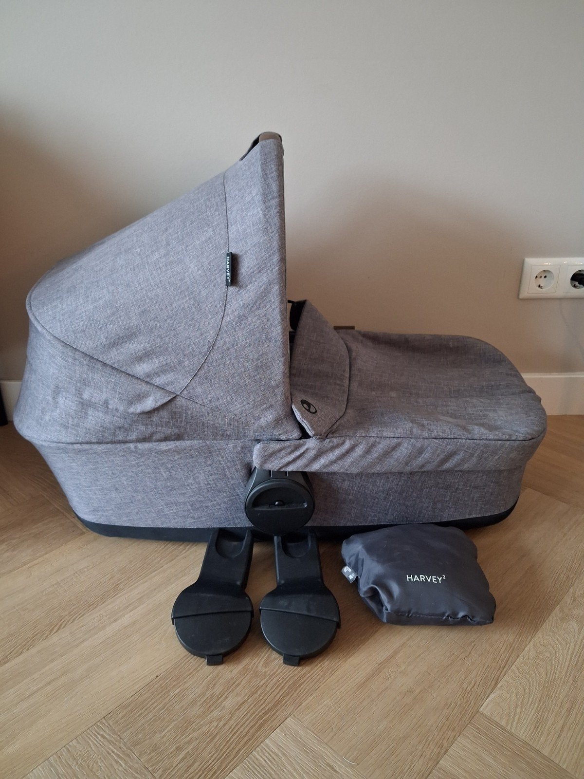 Easywalker Harvey reiswieg, regenhoes en adapters, Kinderen en Baby's, Ophalen, Zo goed als nieuw, Overige merken, Met reiswieg