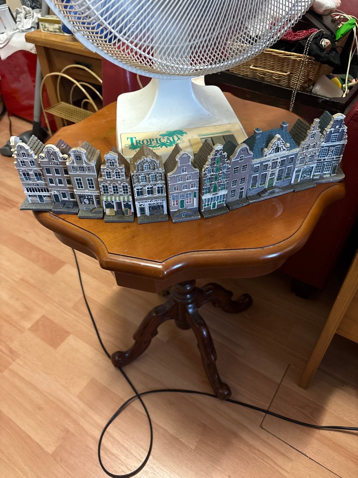 Delfts Blauw Grachtenpandjes Set - Miniatuur Huisjes, Ophalen of Verzenden, Gebruikt