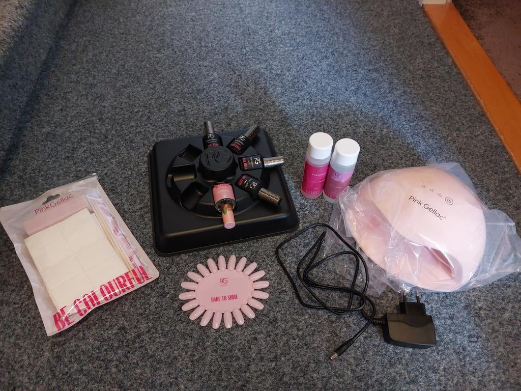 Pink gellac starterset, Ophalen of Verzenden, Zo goed als nieuw, Handen en Nagels