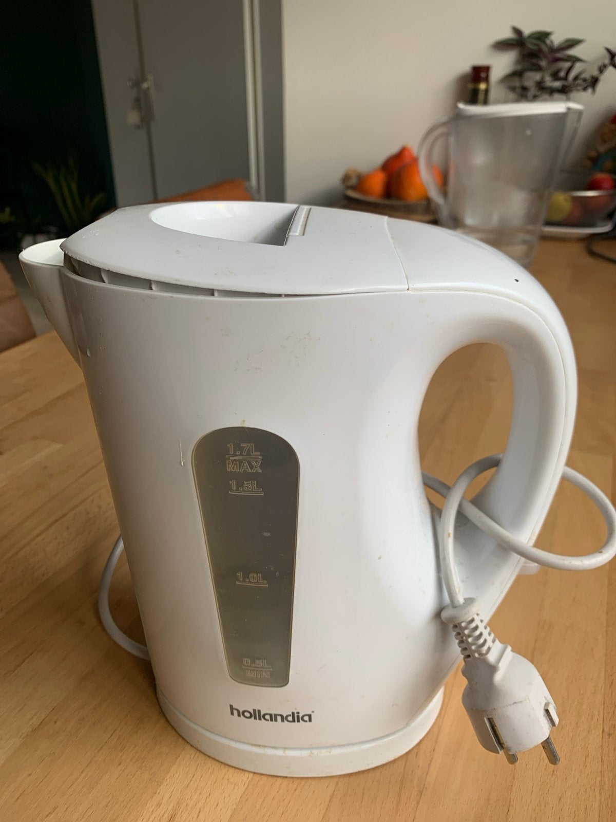 Hollandia Waterkoker - 1.7L - Wit, 1 tot 2 liter, Ophalen of Verzenden, Gebruikt