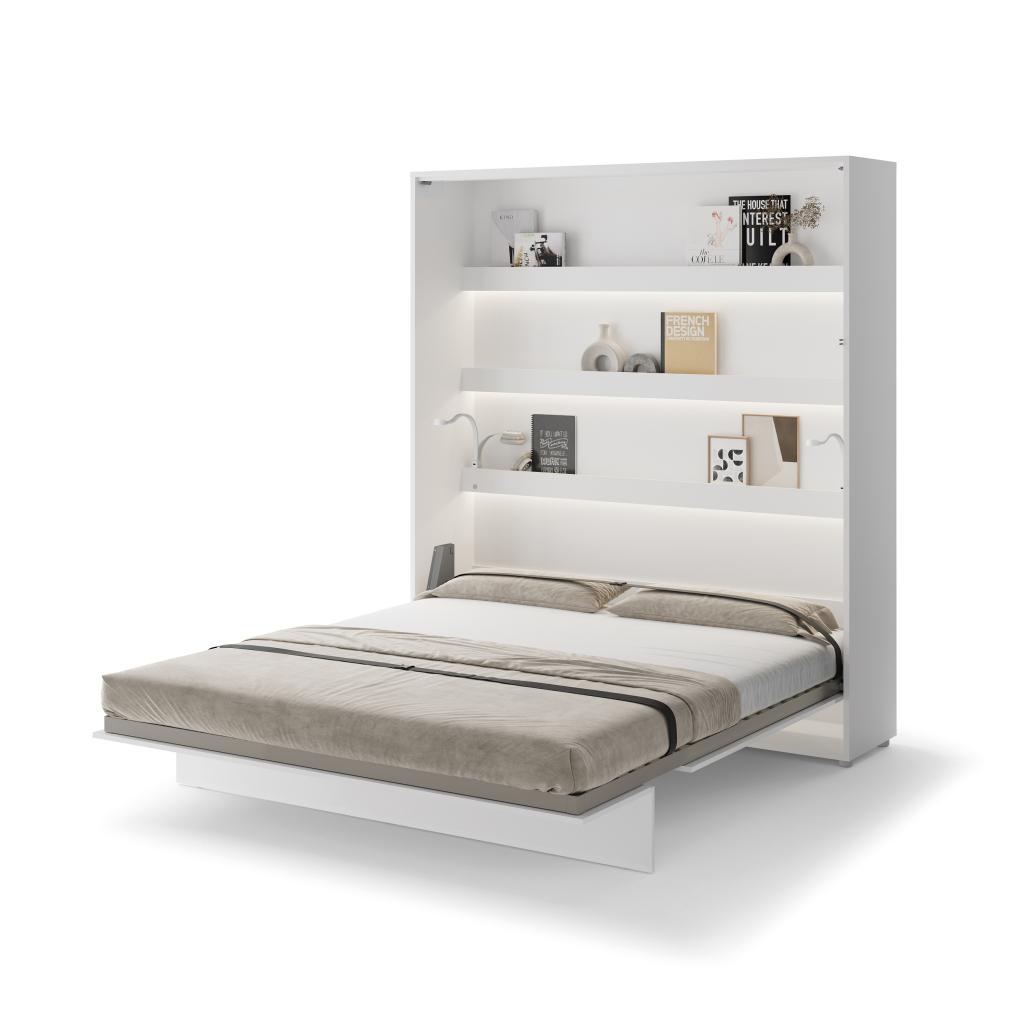 Concept opklapbed verticaal - 180x200 - Wit hoogglans, Niet ingevuld, Niet ingevuld, Niet ingevuld