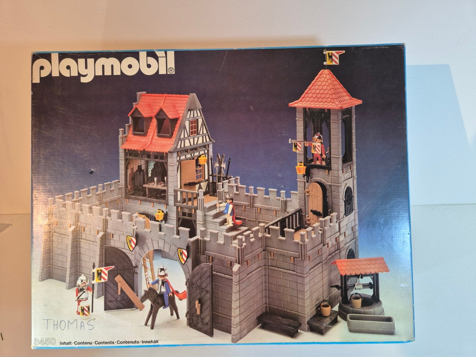 Playmobil Kasteel 3450 - Vintage Ridderkasteel, Kinderen en Baby's, Speelgoed | Playmobil, Gebruikt, Complete set, Kasteel/Fort