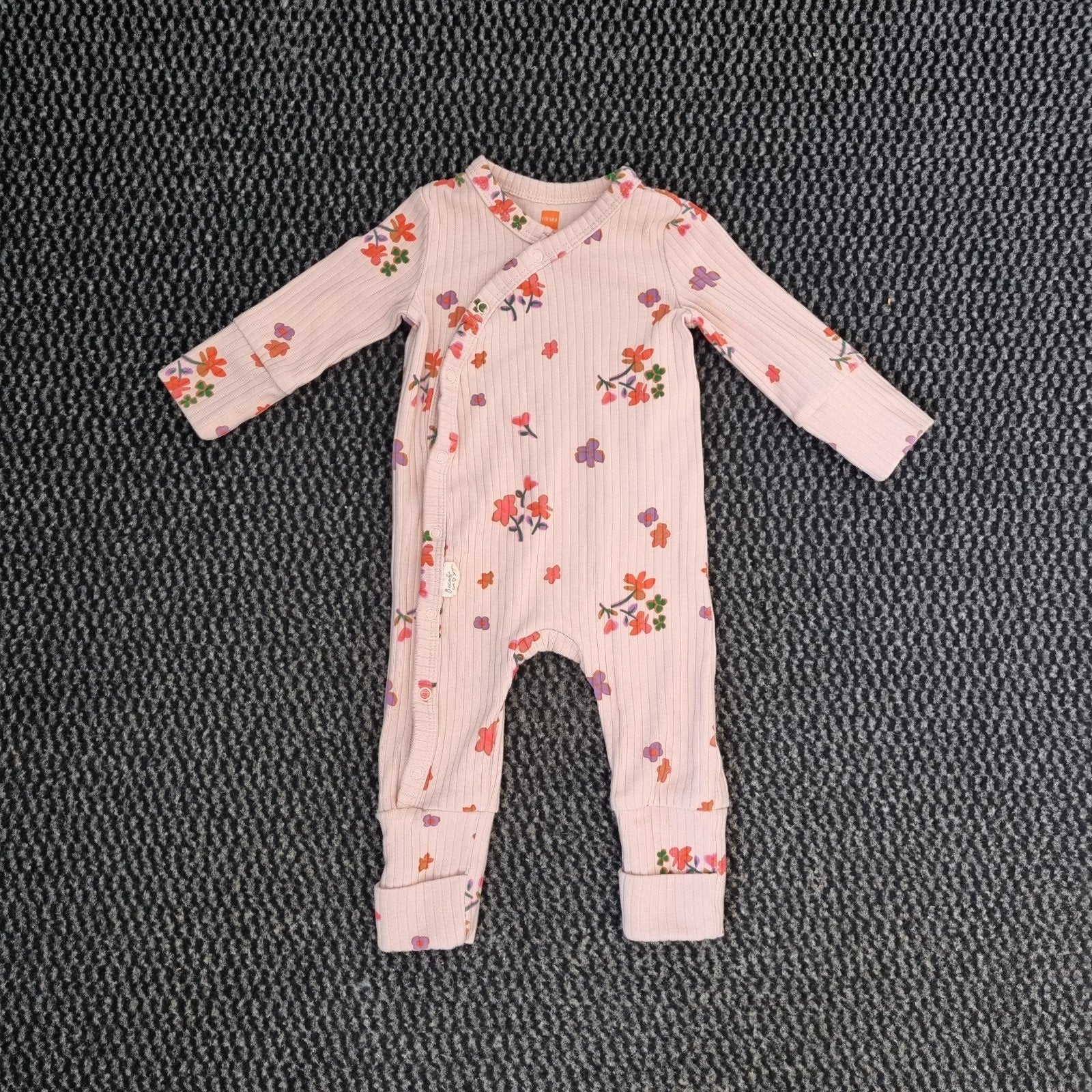 Hema meegroei boxpakje roze bloemen rib stof maat 50 - 56, Meisje, Nieuw, Ophalen of Verzenden, Hema