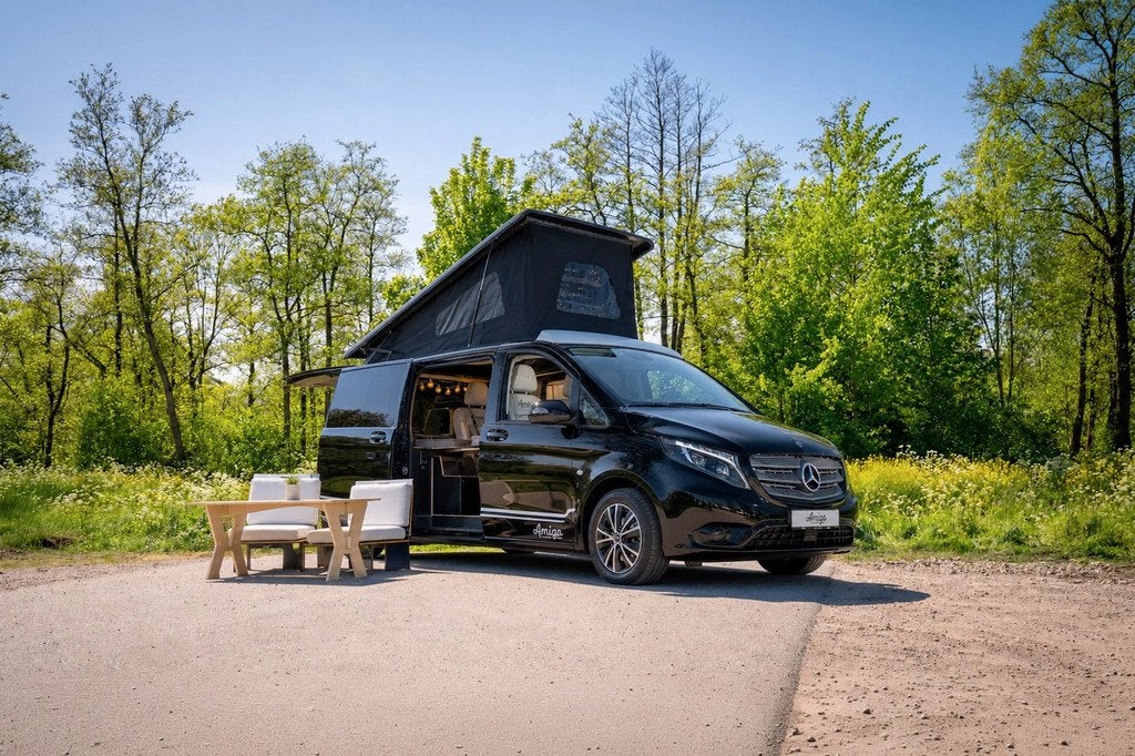 Mercedes-Benz Vito Amigo Camper (nieuw - diesel - 2 pers), Caravans en Kamperen, Campers, Koelkast, Hefdak, Mercedes-Benz, Bedrijf