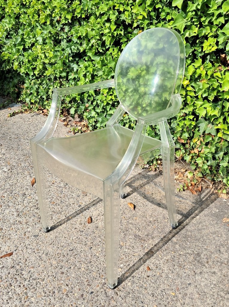 1 Originele Kartell Louis Ghost stoel in gebruikte staat, Ophalen, Gebruikt, Kunststof, Eén