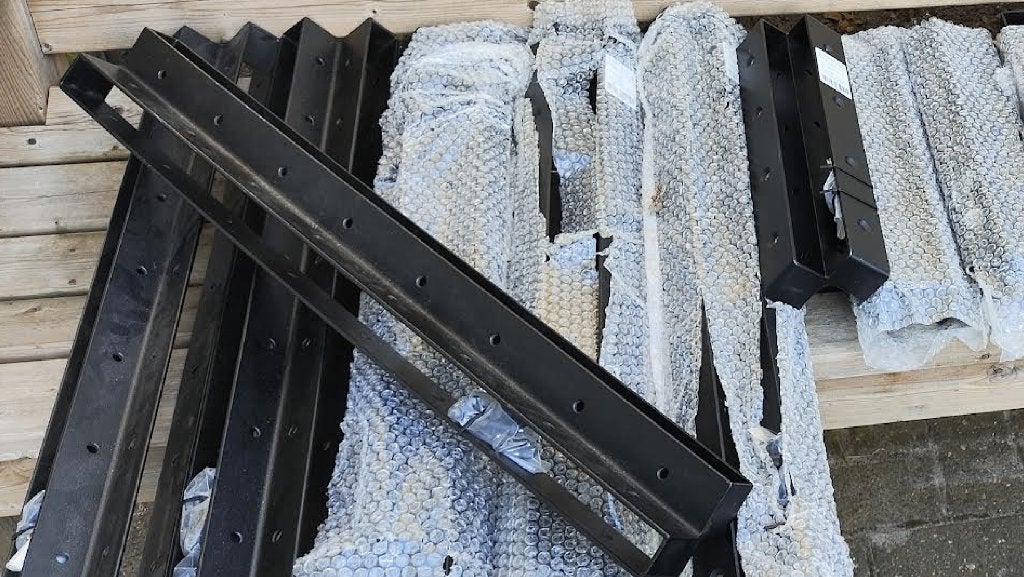 steigerhout hoekverbinders voor tuinbank ...tuintafel,,enz, Ophalen, Nieuw, Hout