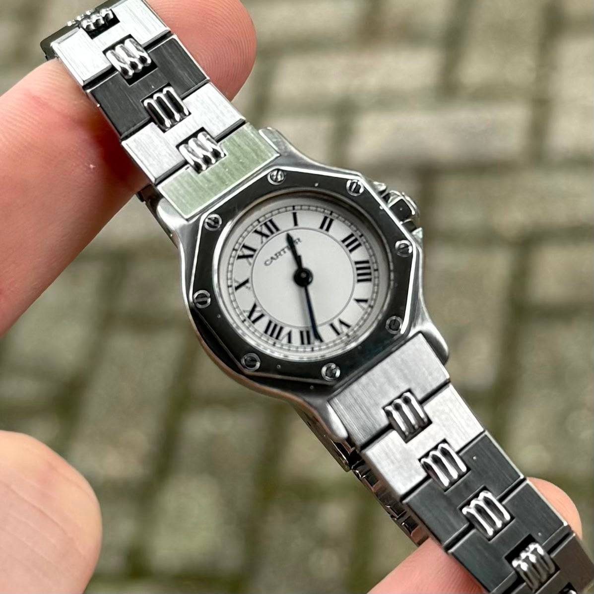Cartier Santos, Ophalen of Verzenden, Zo goed als nieuw, Leer, Overige merken