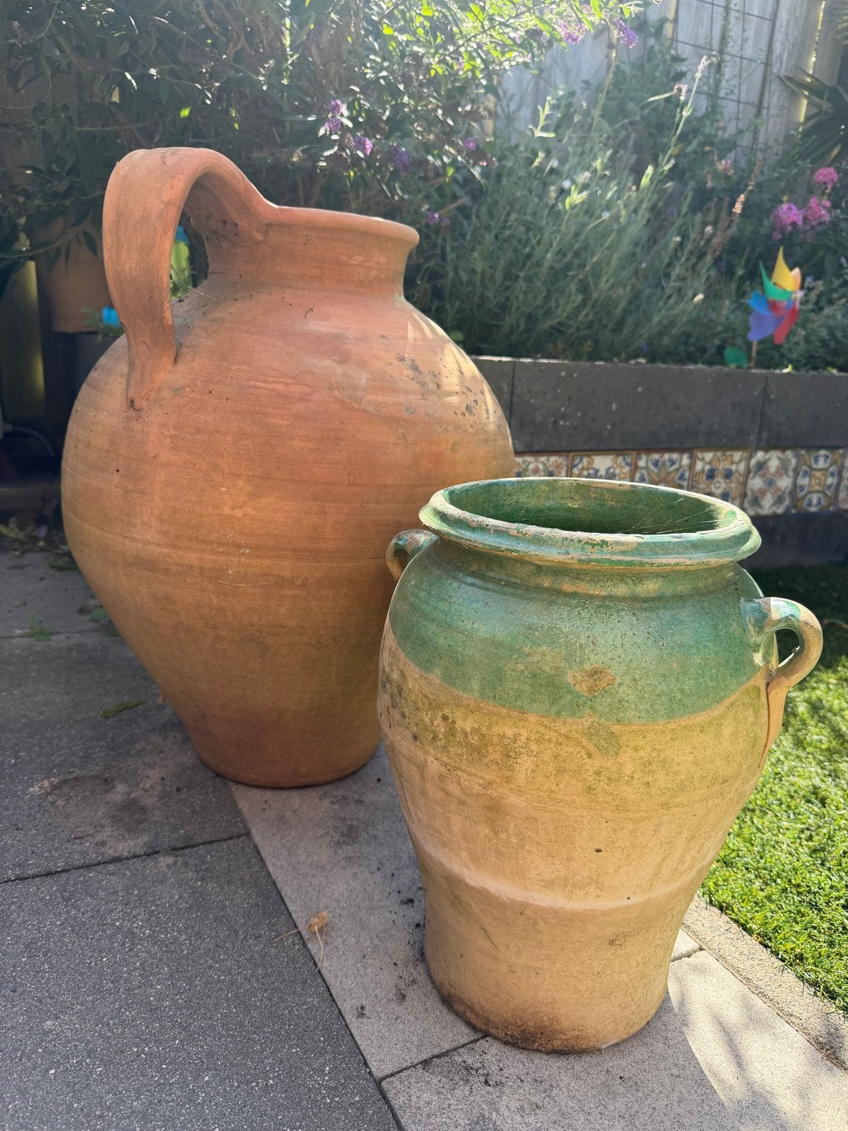 Set van 2 Spaanse kruiken (terracotta), Ophalen
