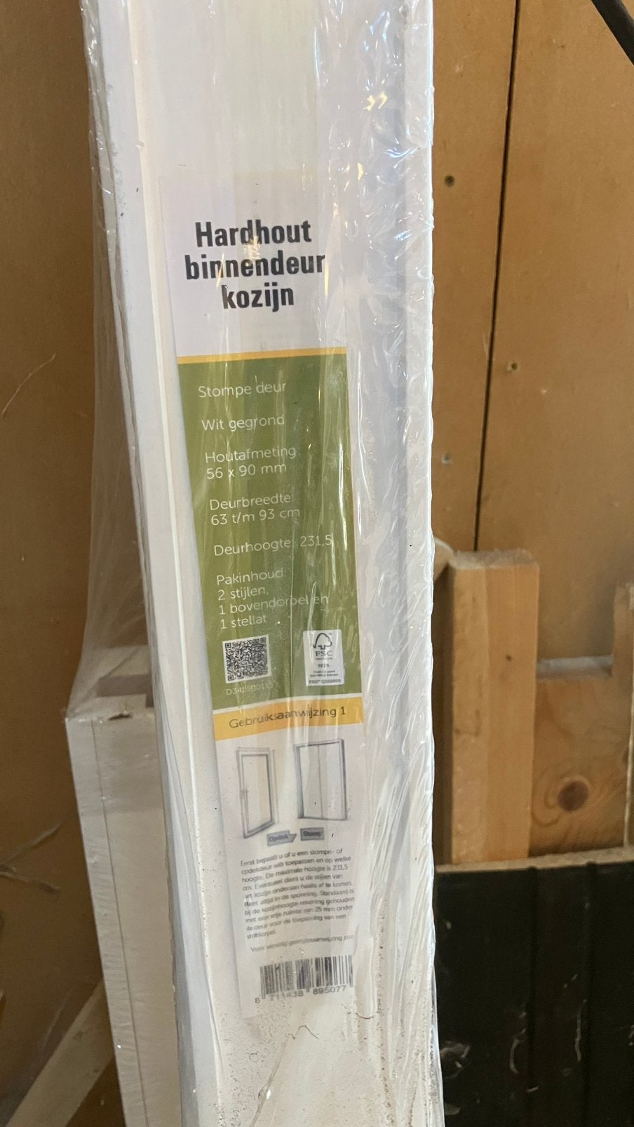 Kozijn hardhout meranti gegrond, Deurkozijn, Zo goed als nieuw, Hout, Ophalen