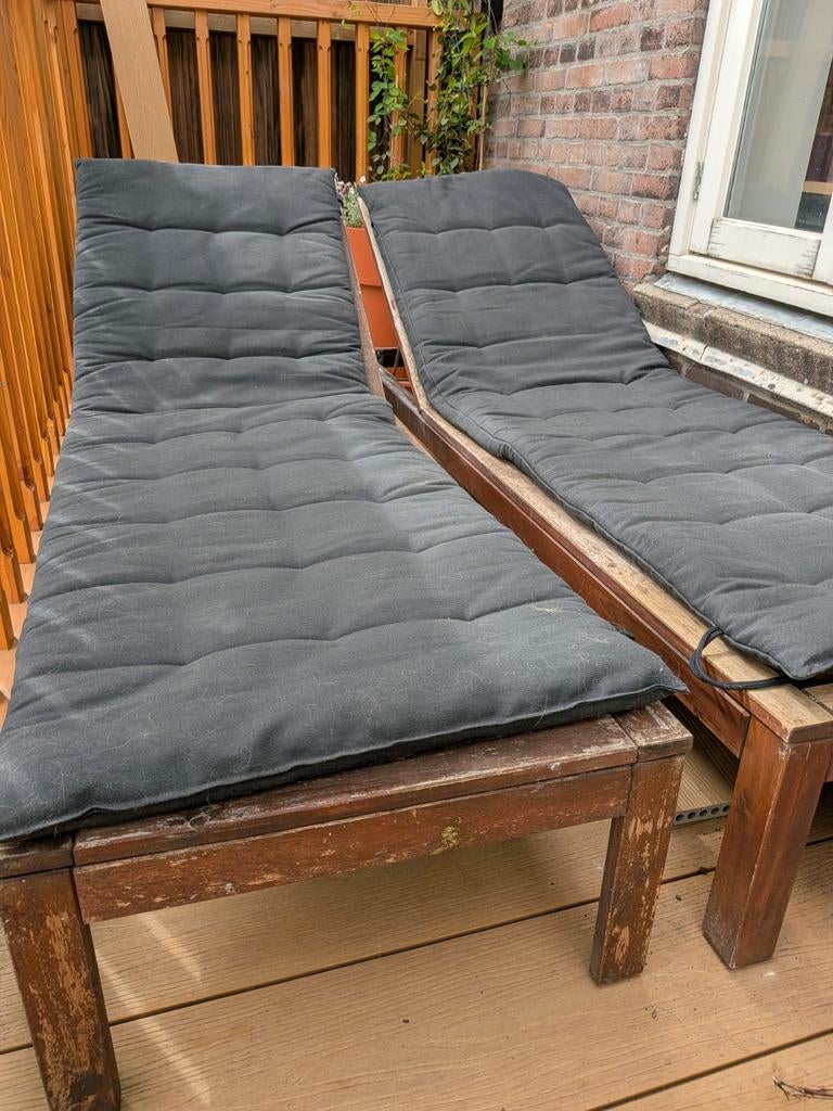 Ligbedden ikea NÄMMARÖ, Tuin en Terras, Ophalen of Verzenden, Gebruikt, Hout