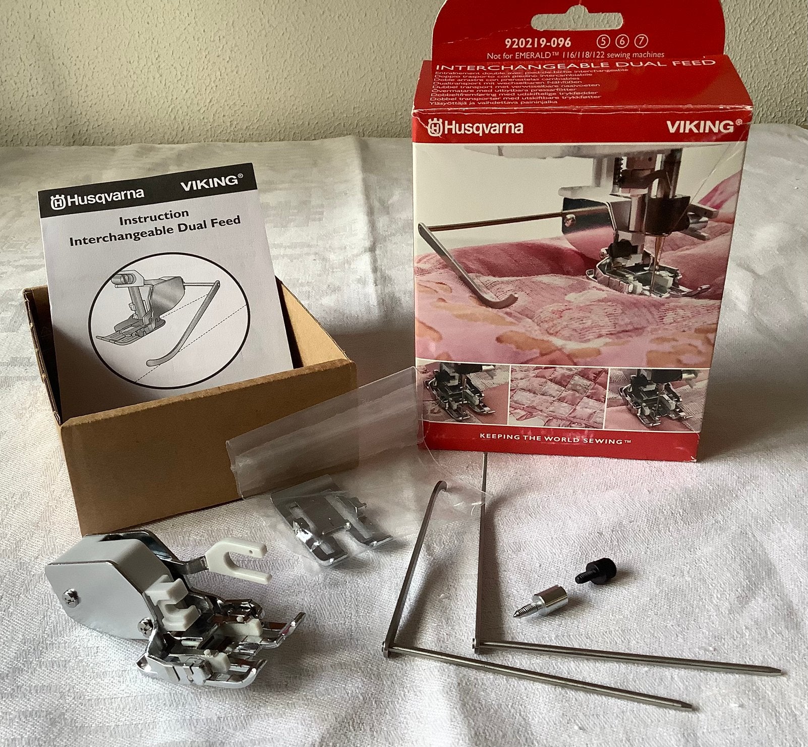 Husqvarna Viking dubbeltransport set, Ophalen of Verzenden, Zo goed als nieuw, Naaimachine, Husqvarna