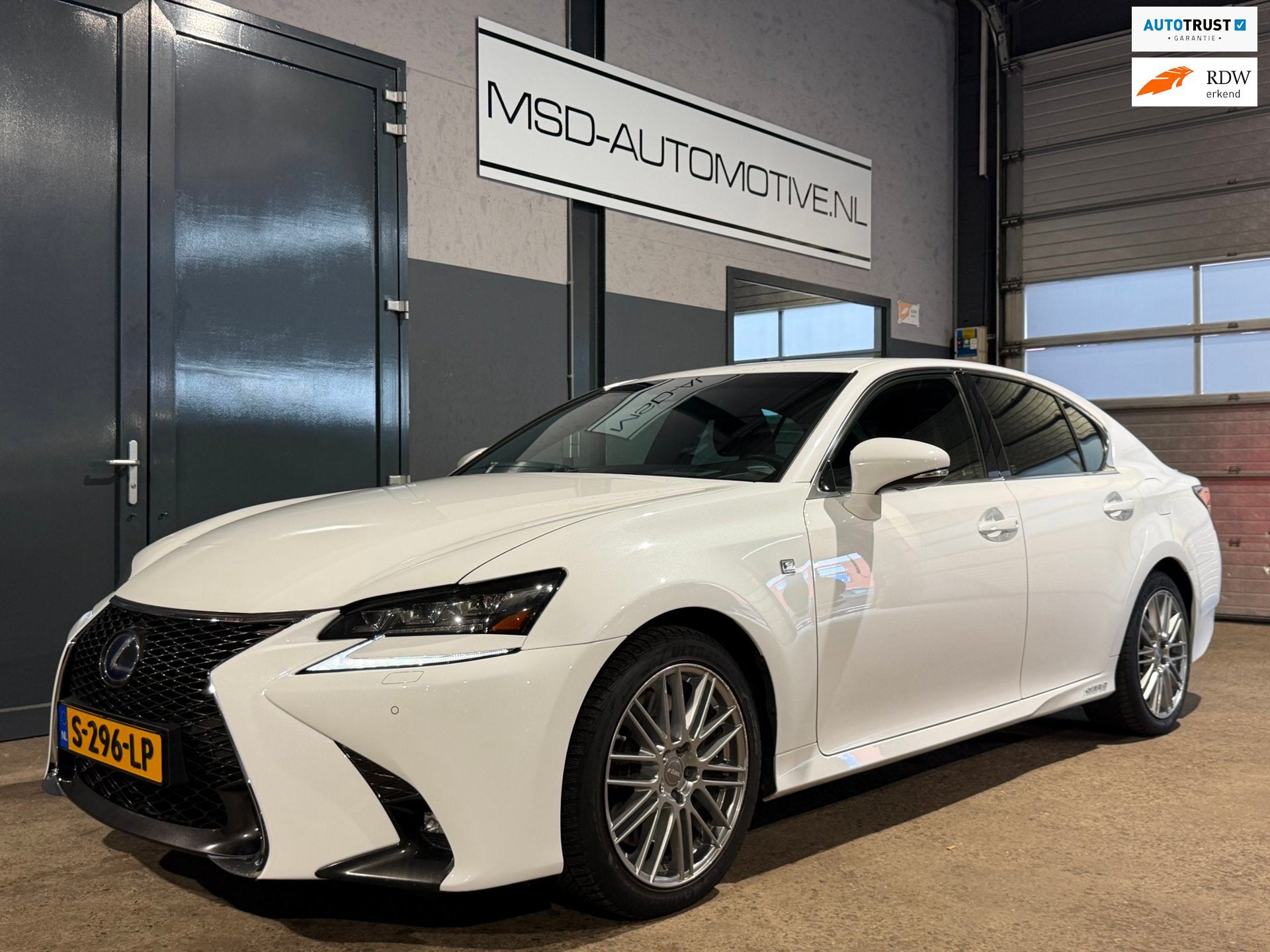 Lexus GS 450h F Sport Line|M LEVINSON|Trekhaak|HUD|Adapt.cru, Automaat, Gebruikt, Wit, Leder