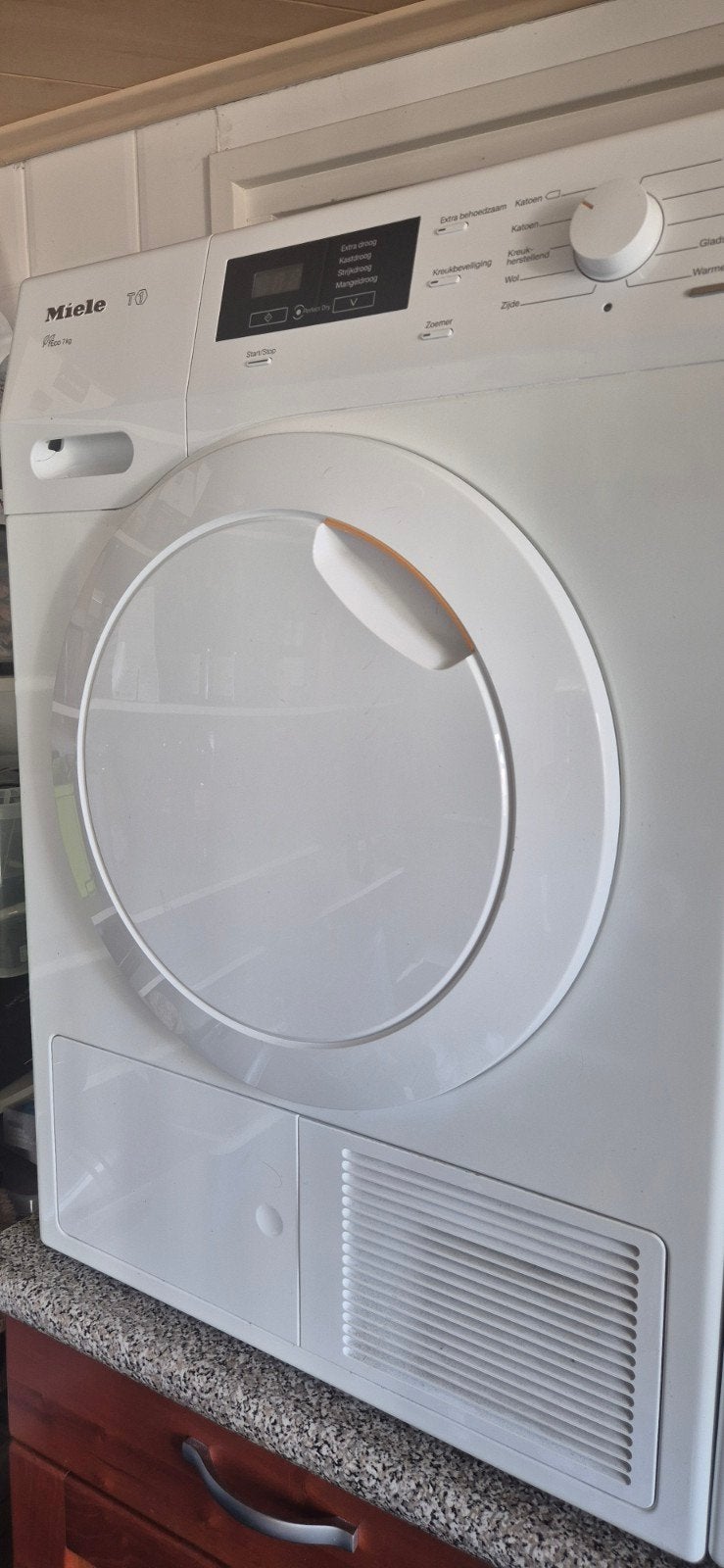 Miele HT26 droger, Witgoed en Apparatuur, Wasdrogers, Ophalen, 6 tot 8 kg, Gebruikt, Luchtafvoer