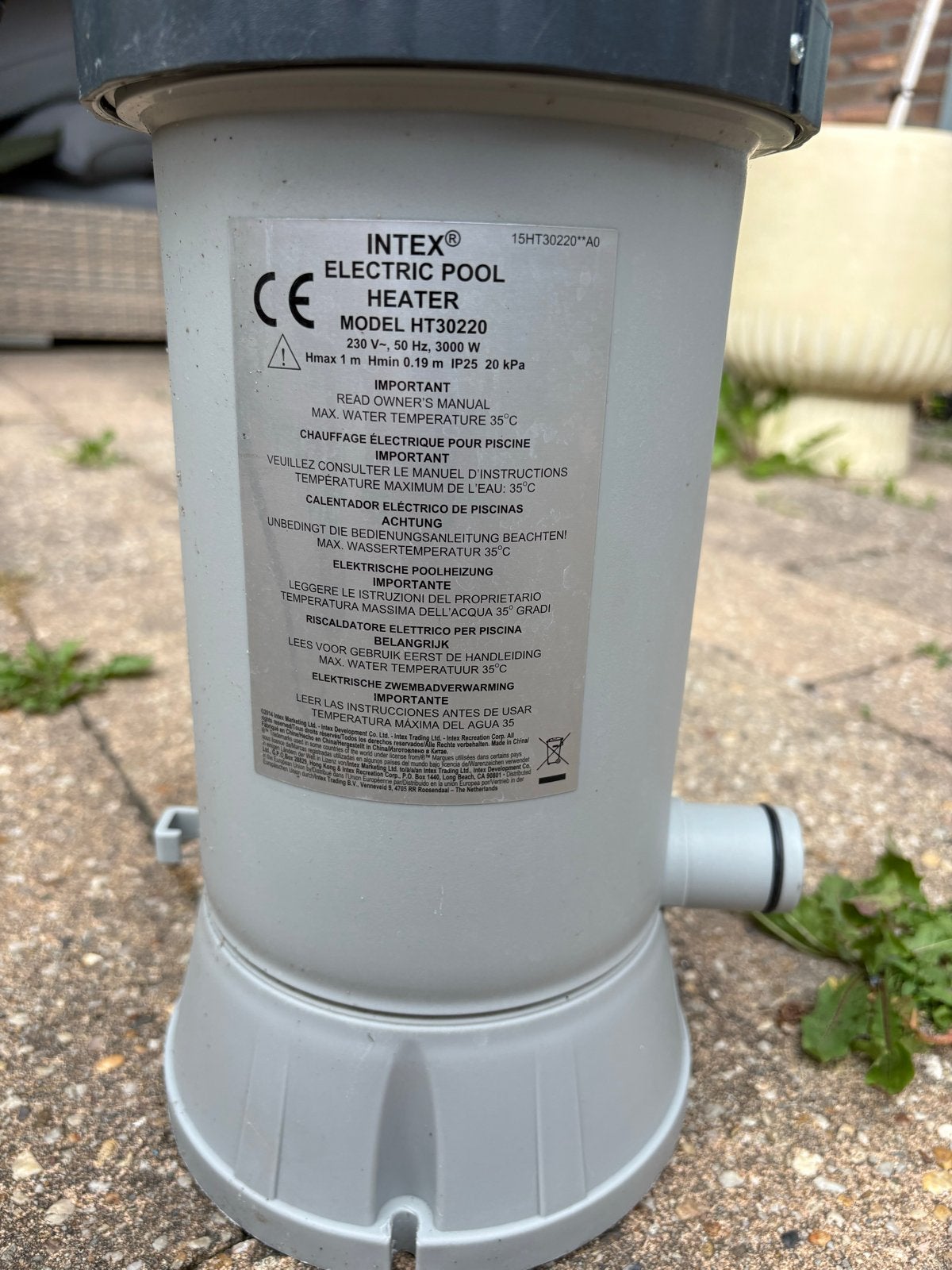 Intex Elektrische Zwembadverwarming HT30220, Tuin en Terras, Zwembad-toebehoren, Verzenden, Gebruikt, Verwarming