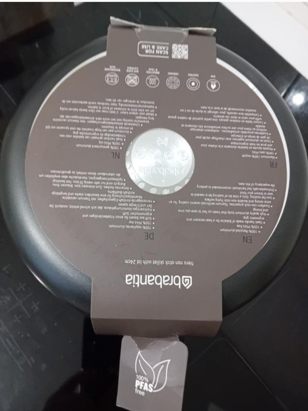Brabantia Hapjespan Met Deksel 24 cm. Nieuw!, Ophalen, Nieuw