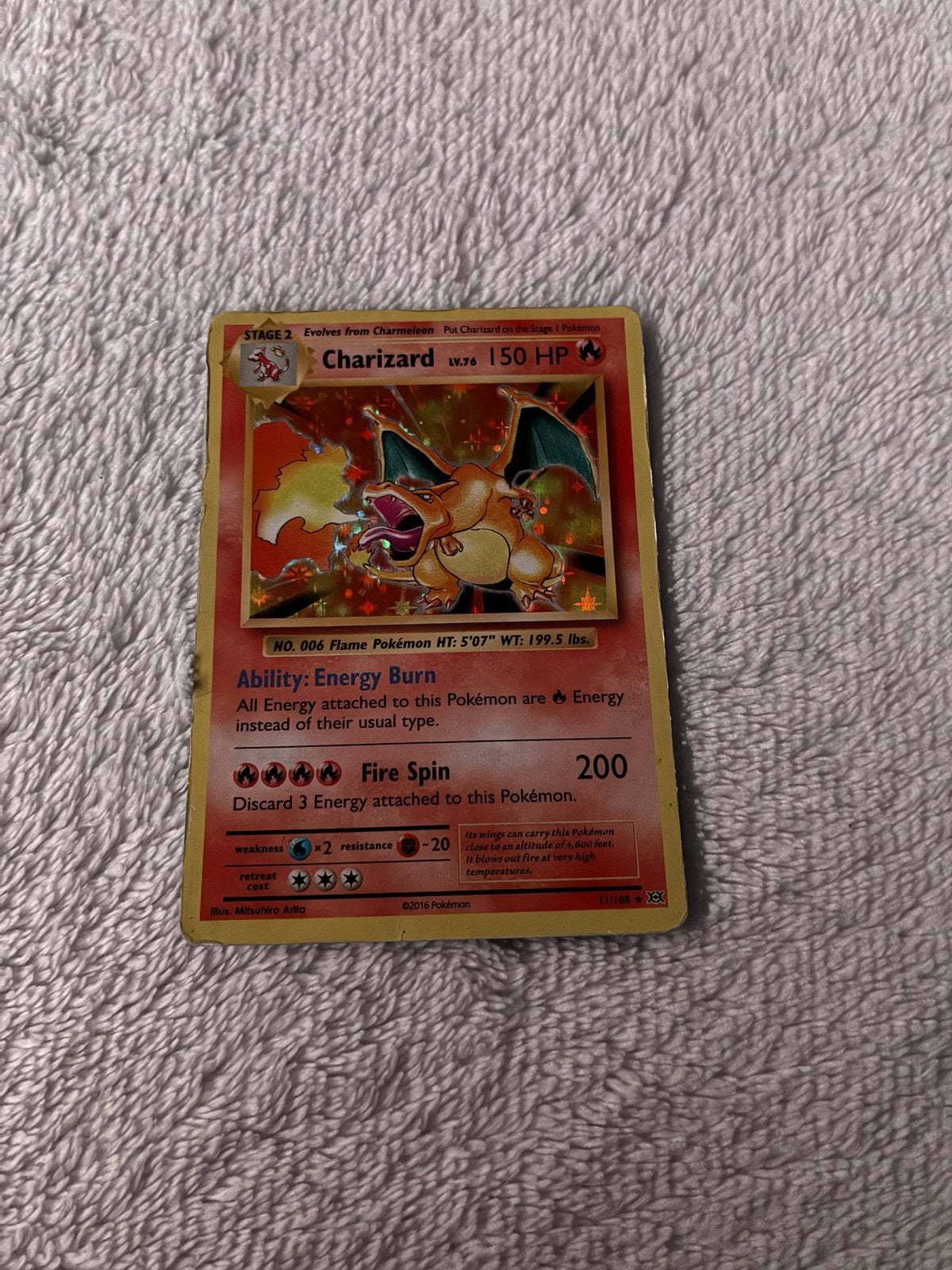 Charizard HOLOFOIL, Ophalen of Verzenden, Zo goed als nieuw, Losse kaart