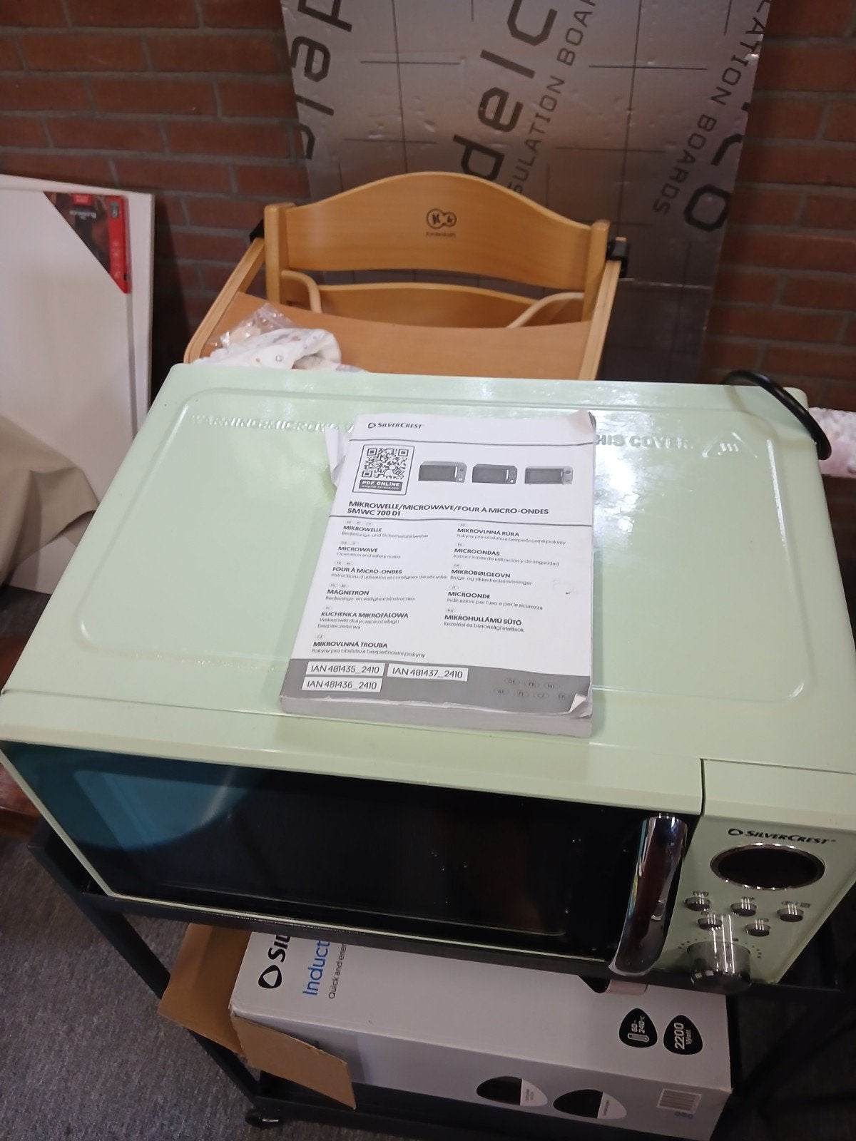 Silvercrest SMWC 700 D1 Retro Magnetron - Zo goed als ni, Witgoed en Apparatuur, Magnetrons, Ophalen, Draaiplateau, Magnetron