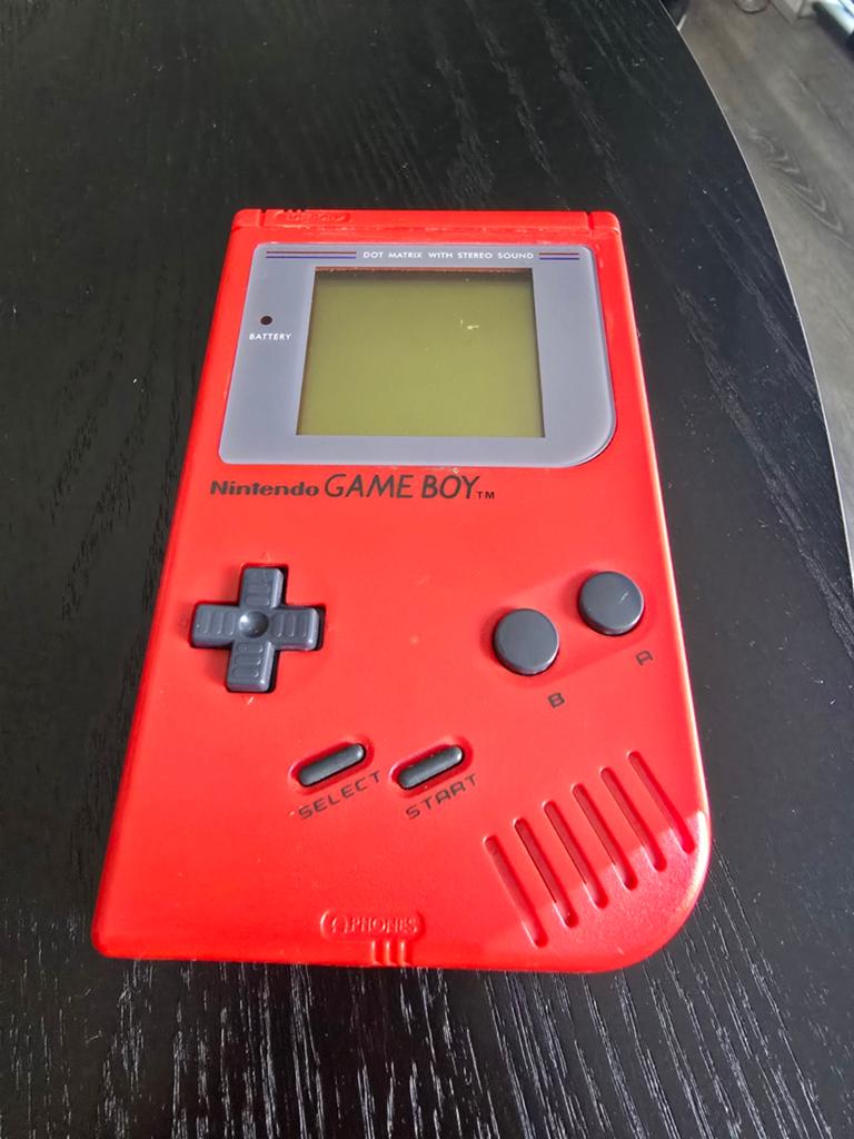 Nintendo Game Boy (rood) met Pac-Man en handleiding, Spelcomputers en Games, Overige genres, 1 speler, Ophalen of Verzenden, Zo goed als nieuw