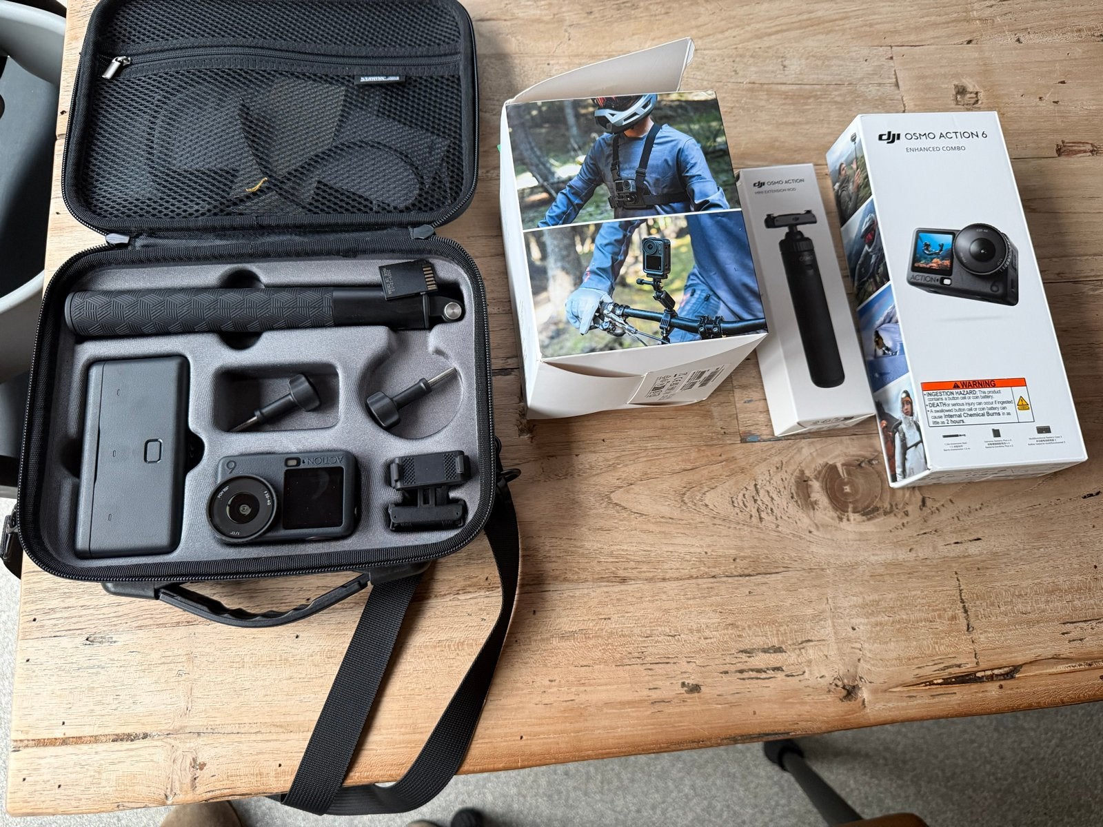 DJI Osmo Action 6 Enhanced Combo met accessoires, Audio, Tv en Foto, Actiecamera's, Ophalen, Zo goed als nieuw, Overige merken