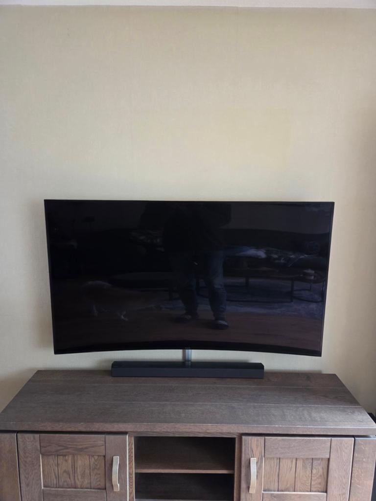 Samsung curved 4K UHD tv 65 inch inclusief muurbeugel, Ophalen, Gebruikt, 100 Hz, Samsung