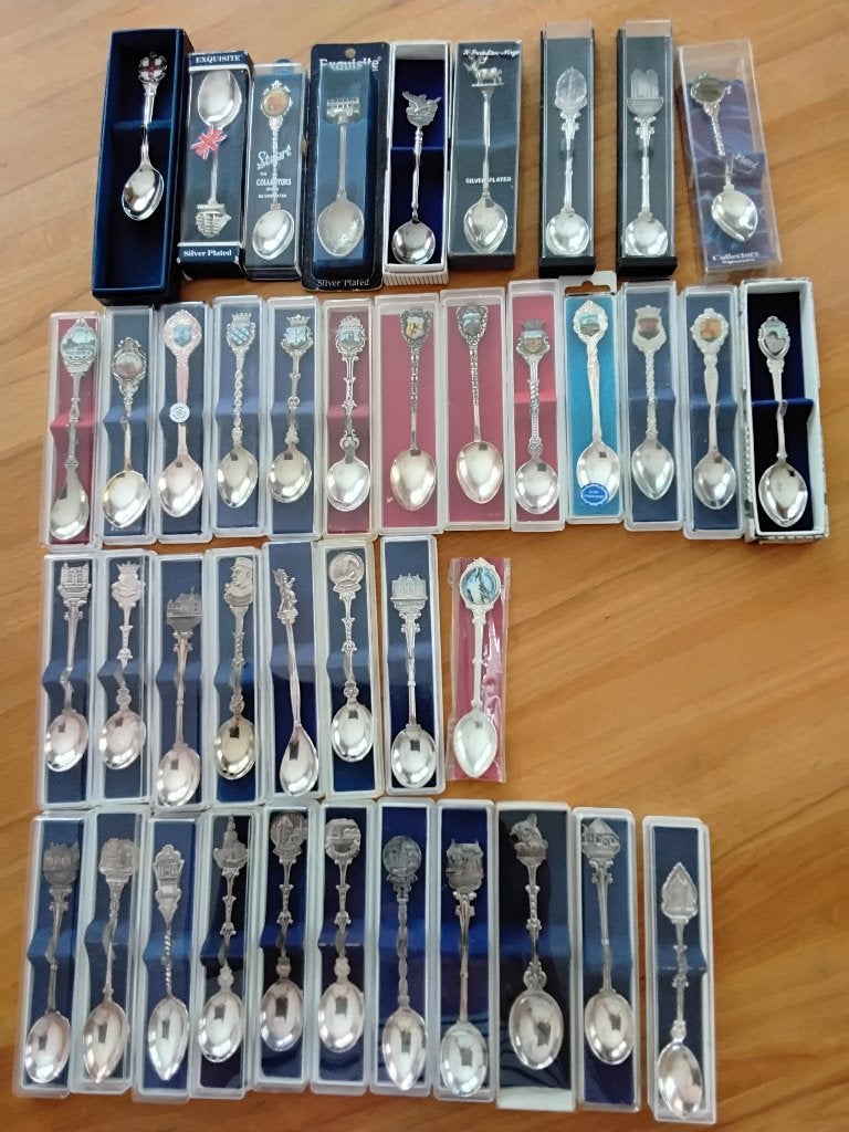 Prachtige collectie van (vintage) verzilverde lepeltjes, Antiek en Kunst, Ophalen of Verzenden