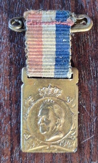 draagpenning Wilhelmina 1898-1948, Verzamelen, Koninklijk Huis en Royalty, Ophalen, Gebruikt, Nederland, Overige typen