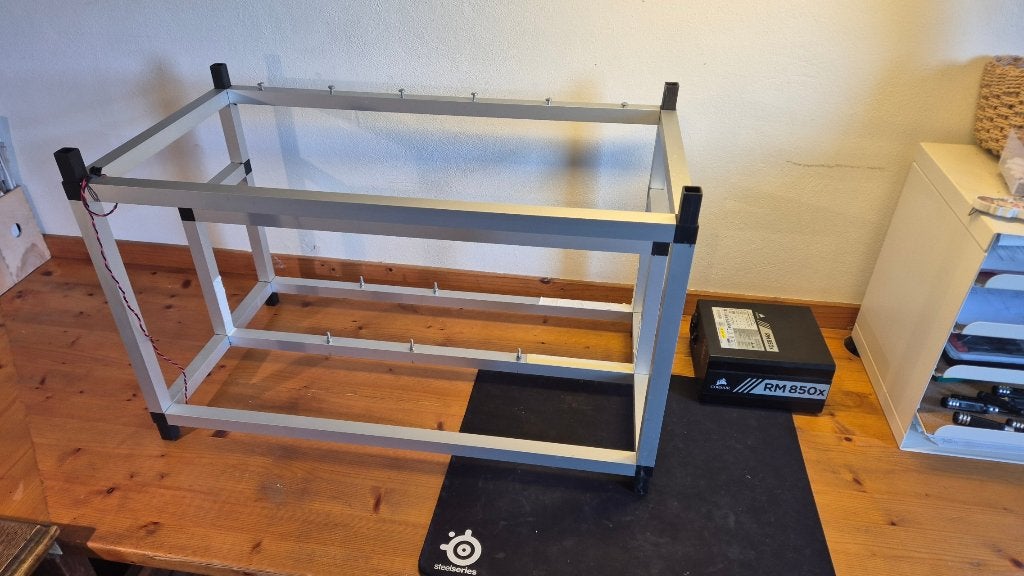 Open mining kast frame voor 6 GPU's, Ophalen, Gebruikt