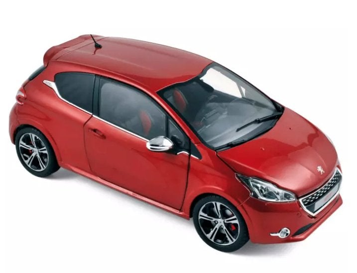 Peugeot 208 GTi 2013 Rubis Rood Modelauto 1/18 Norev, Auto, Norev, Ophalen of Verzenden, Norev