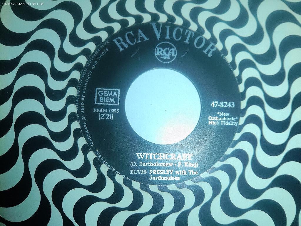 Elvis Presley - Bossa Nova Baby / Witchcraft, Gebruikt, Originele persing, 7 inch, Single