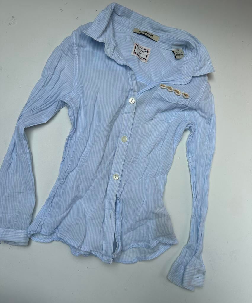 Zomerblouse maison scotch maat 116, zgan, Ophalen of Verzenden, Zo goed als nieuw, Jongen of Meisje, Jas