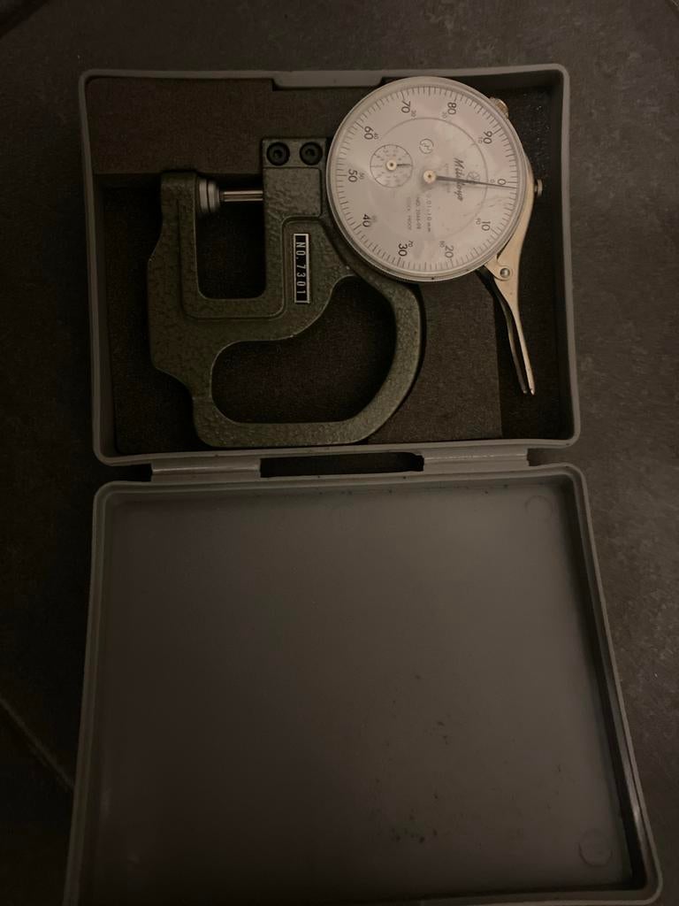 Mitutoyo Micrometer 0.01-10mm - Nauwkeurige Meting, Doe-het-zelf en Verbouw, Meetapparatuur, Ophalen, Gebruikt, Afstand