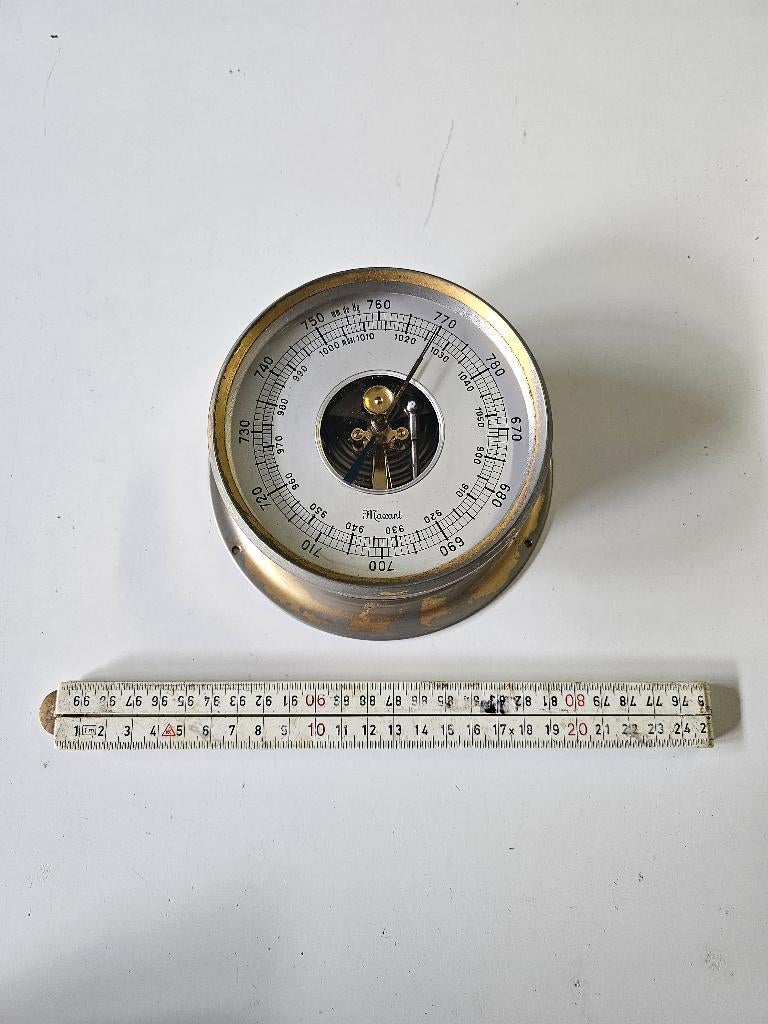 Barometer Maxant messing, Ophalen of Verzenden, Gebruikt, Barometer