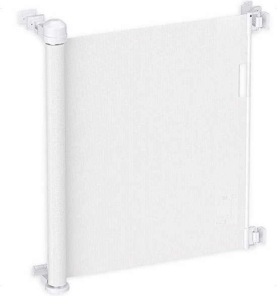 Oprolbaar Traphekje / Veiligheidshekje / wit / tot 150cm, Ophalen, Overige materialen, Gebruikt, Oprolhekje
