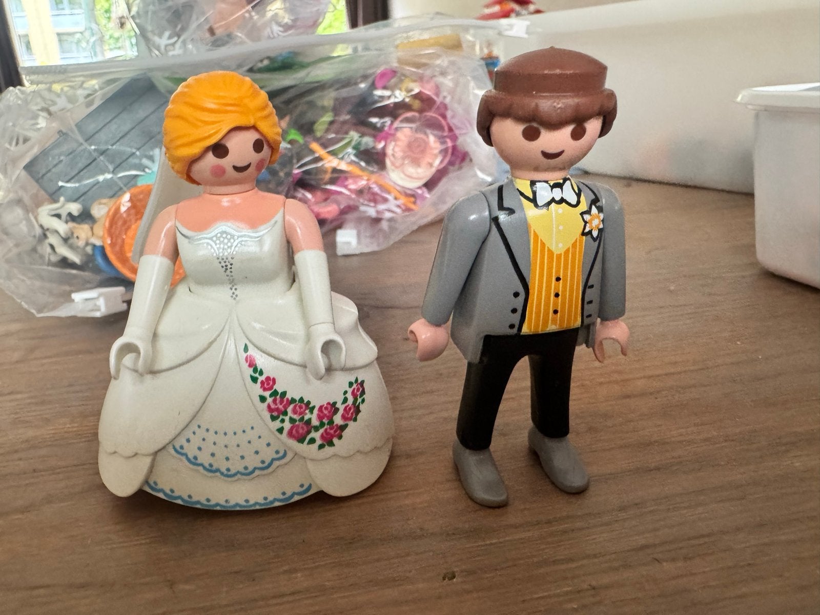 Playmobil Bruidspaar - Perfect voor bruiloftsthema's, Gebruikt, Losse onderdelen, Ophalen of Verzenden, Figuren