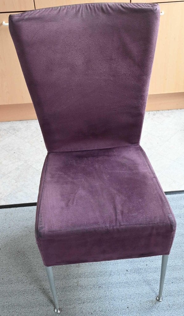 4 Paarse eetkamer stoelen, Huis en Inrichting, Ophalen, Gebruikt, Overige kleuren, Vier
