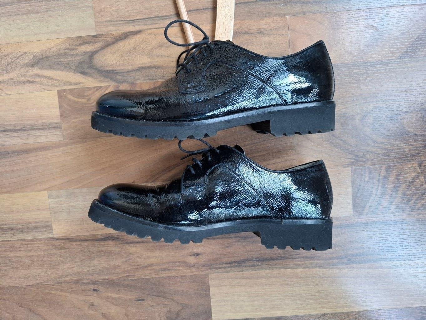 Durea zwarte lakschoenen maat 5,5 H, Kleding | Dames, Durea, Schoenen met lage hakken, Zwart, Ophalen of Verzenden