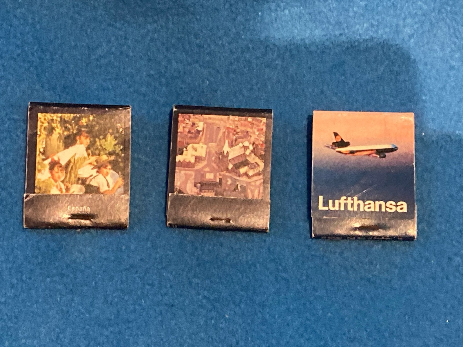 Vintage Lufthansa luciferdoosjes - set van 3, Ophalen of Verzenden, Gebruikt, Overige typen